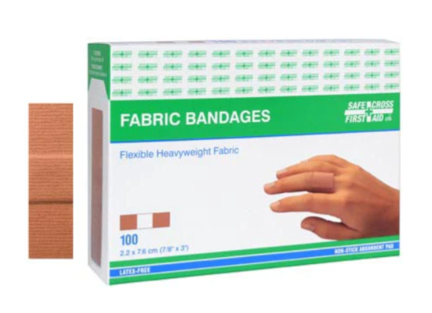 Fabric Elastic Adhesive Bandage 7/8" x 3" - 100/box