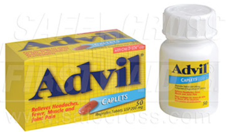 Advil Caplets, 200 mg, 50/Bottle