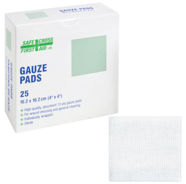 Gauze Pads, 4" x 4", Sterile - 25/Box