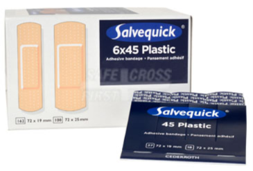 Salvequick, Plastic Bandage Refills, (6 x 45's)