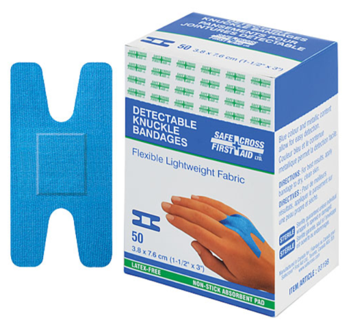 Detectable Fabric Bandages, Knuckle, 50/Box
