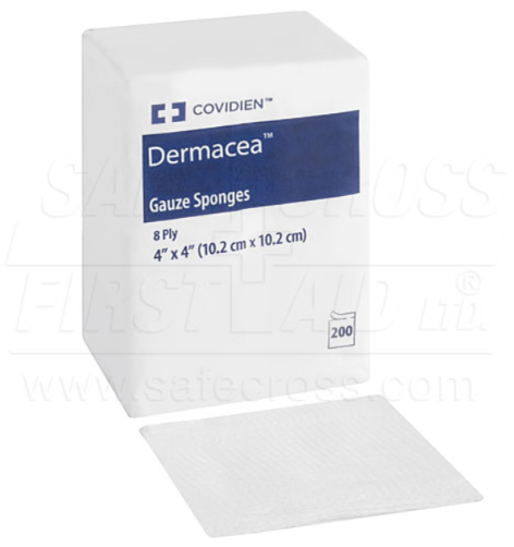Gauze Sponges, 4" x 4", 8-Ply - 200/Package