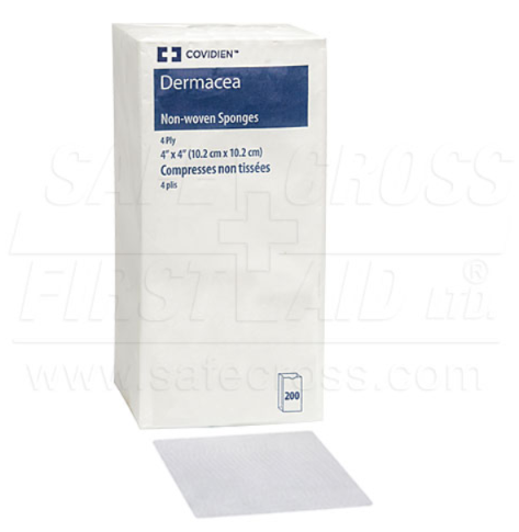 Non-Woven Sponges, 4" x 4", 4-Ply - 200/Package