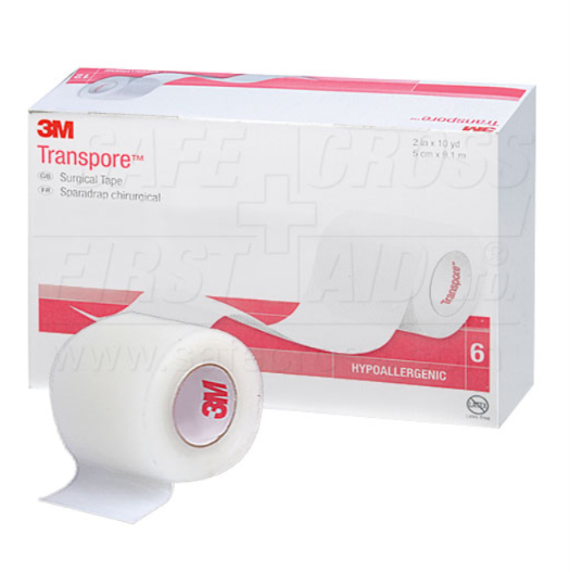 Transpore, Surgical Plastic Tape, 2" x 10 yds - 6/Pack