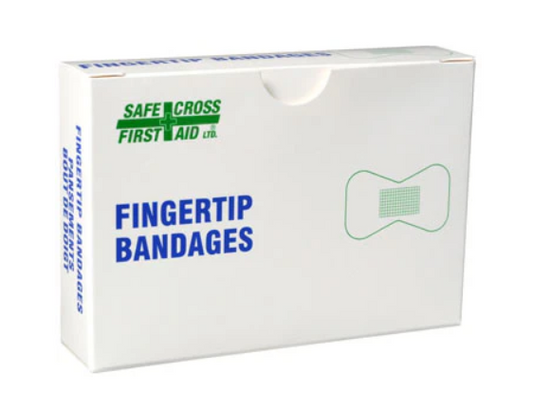 Fabric Bandages, Fingertip Large, 4.4 x 7.6 cm, 1.55 Heavyweight - 12/Box