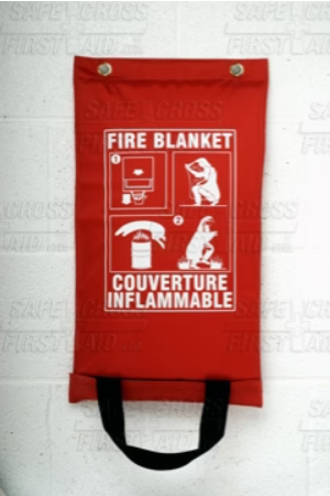 Fire Blanket w/Handling Storage Pouch (In Hanging Pouch)