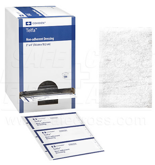 Telfa, Non-Adherent Pads, 3" x 4" Sterile, 100/Box (7.6 x 10.2 cm)