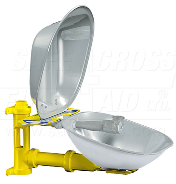 Bradley, Eye Wash w/Stainless Steel Bowl & Cover, Wall-Mounted