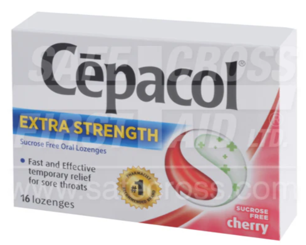 Cepacol, Sore Throat Lozenges, Extra-Strength, Cherry, 16/Box