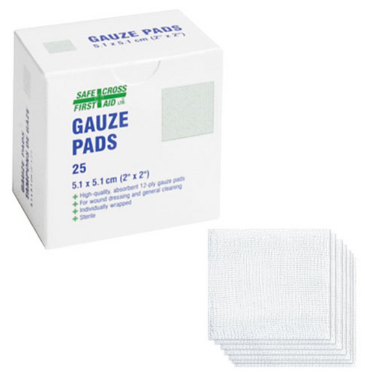 Gauze Pads, 2" x 2", Sterile - 25/Box