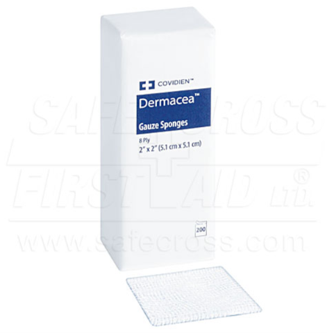 Gauze Sponges, 2" x 2", 8-Ply - 200/Package