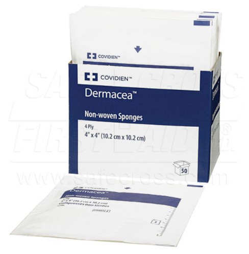 Non-Woven Sponges, 4" x 4", 4-Ply (2's, Sterile, 25/Box)