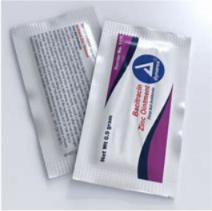 Bacitracin Zinc, First Aid Antibiotic Ointment, 0.9 g - 25/Box