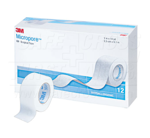 Micropore, Surgical Paper Tape, 1" x 10 yds - 12/Box