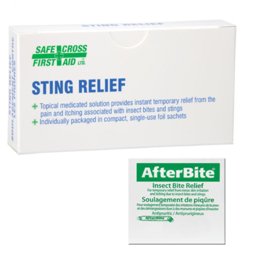 After Bite/Sting Relief Treatment Pads - 25/Unit Box
